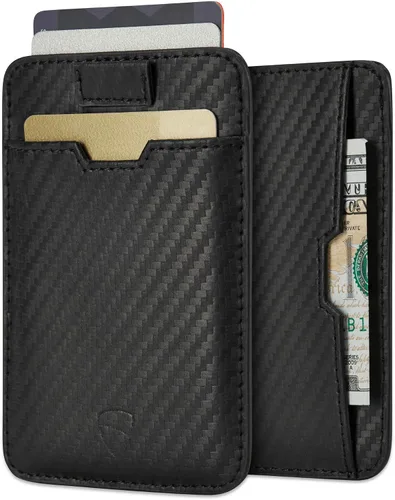 Miniatura 44 de Vaultskin CHELSEA - Cartera de piel delgada con bloqueo RFID para hombre, tarjetero minimalista con bolsillo frontal