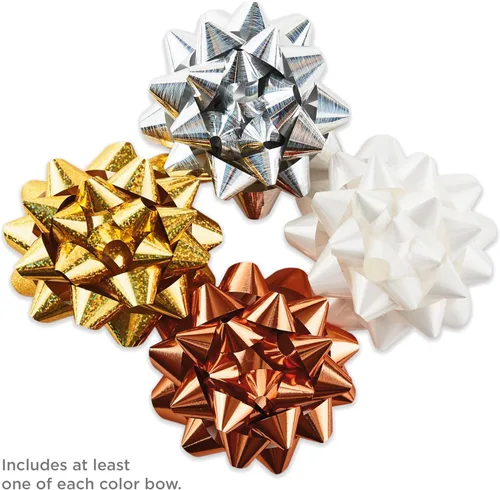 Miniatura 5 de Hallmark - Surtido de lazos para regalos, 12 unidades (oro, plata, bronce, blanco) para cumpleaños, Día de la Madre, bodas, despedidas de soltera