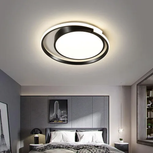 Miniatura 3 de Lámpara de techo moderna con forma geométrica, lámpara de techo regulable de montaje empotrado, lámpara de techo estilo arte simple, para Oscuro