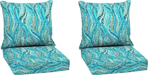 Miniatura 154 de Arden Outdoor Deep Seat Cushion Set, 24 x 24 pulgadas, Cojín para exteriores resistente al clima, a la lluvia y a la decoloración para silla, sofá