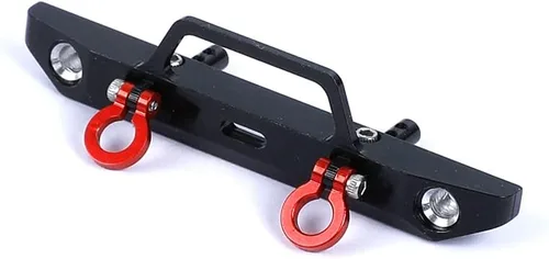Miniatura 3 de Parachoques delantero de aleación de aluminio para Axial SCX24 Deadbolt AXI90081 1/24 RC Crawler Car Upgrades (negro)