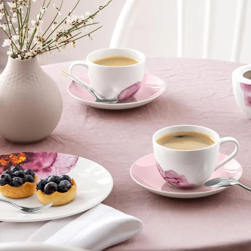Miniatura 3 de Villeroy & Boch - Fabricación Collier Sand, Florero pequeño Perle, 4.75 in, Porcelana Premium, Beige