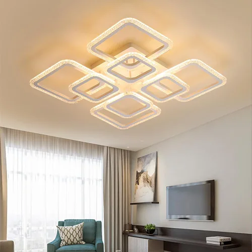 Miniatura 10 de Lámpara LED de techo regulable, 5 luces de techo de 23 pulgadas, montaje empotrado, lámpara de 80 W para sala de estar, dormitorio, cocina