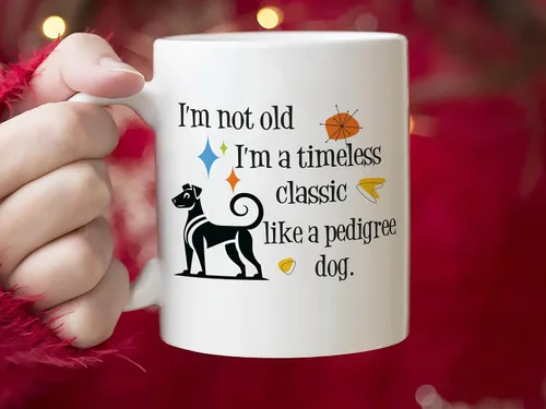 Miniatura 6 de Timeless Classic Pedigree Dog Coffee Cup Divertido regalo retro para los amantes del té Regalo de cumpleaños o día de la madre para mamá