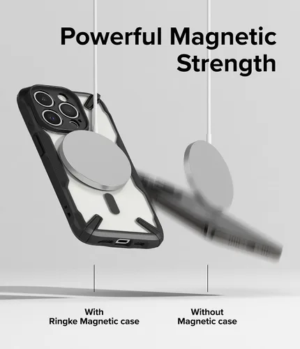 Miniatura 7 de Ringke Fusion-X - Funda para iPhone 15 Pro [compatible con MagSafe] Funda protectora resistente a prueba de golpes, color negro mate magnético