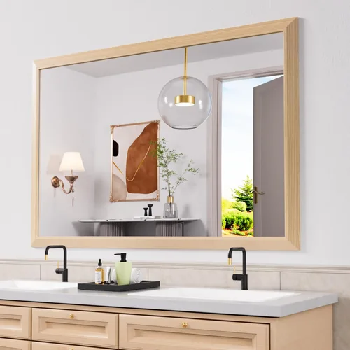 Miniatura 86 de Amorho Espejo de Baño Negro, Espejos de Pared de 24x30 Pulgadas con Marco de Metal Grueso para Sobre el Fregadero, Dormitorio, Sala de Estar