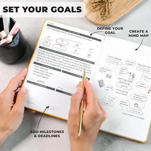 Miniatura 4 de Clever Fox Ultimate Achiever's Goal Planner - Diario de enfoque y productividad de 90 días. Planificador organizador diario, semanal y mensual sin