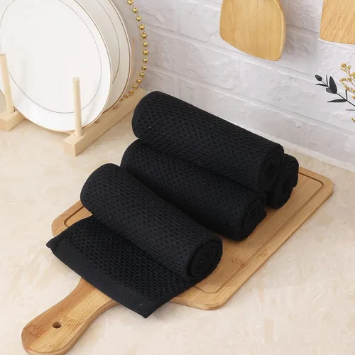 Miniatura 5 de Homaxy - Toallas de cocina 100% de algodón con tejido de punto gofre, 13 x 28 pulgadas, súper absorbentes y lavables a máquina, para secar platos