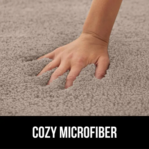 Miniatura 3 de GORILLA GRIP Alfombras de baño, ultra suaves, absorbentes, de felpa gruesa, lavables a máquina, microfibra de secado rápido, tapetes para ducha