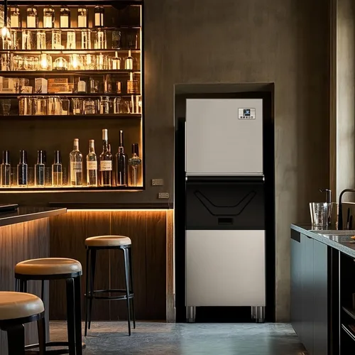Miniatura 7 de Máquina de hielo comercial de 680 libras/24 horas con contenedor de almacenamiento de 560 libras, lista para hielo en 8-15 minutos, aprobación ETL