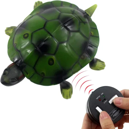 Tipmant Tortuga RC IR Control remoto tortuga Crawl Fake Electric Animal Toy realista para niños pequeños regalos de cumpleaños (verde)