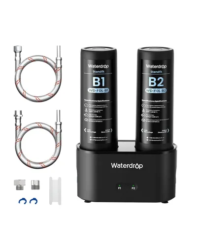Miniatura 14 de Waterdrop 10UA PRO Filtro de agua para debajo del fregadero, no se requiere perforación, recordatorio de tiempo, fácil instalación, reduce el plomo
