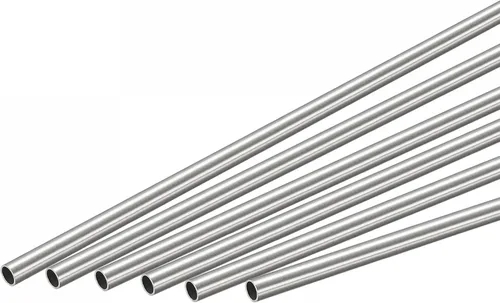 Miniatura 7 de uxcell Tubo redondo de acero inoxidable 304 0.039 in OD 0.006 in espesor de pared 11.811 in longitud 6 piezas