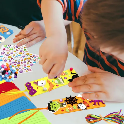 Miniatura 9 de 36 juegos de manualidades de Halloween para niños de 3 a 5 años de espuma de bricolaje de Halloween, kit de manualidades de fiesta de Halloween
