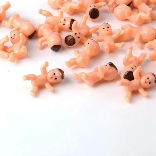 Miniatura 2 de JIAKAI 60pcs mini bebés de plástico para baby shower, juego de cubitos de hielo, decoraciones de fiesta, juguetes de bebé