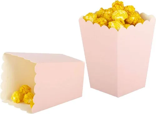 Miniatura 3 de Cajas de palomitas de maíz rosadas, envases de cartón para palomitas de maíz, paquete de 24 Rosa-24 piezas