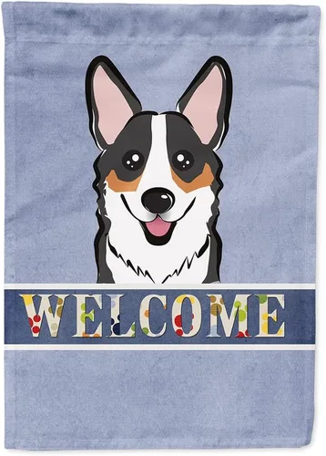 Miniatura 122 de Caroline's Treasures BB1405GF Bandera de jardín de bienvenida de bulldog inglés, Bandera de buzón azul, bandera decorativa para el patio, obra
