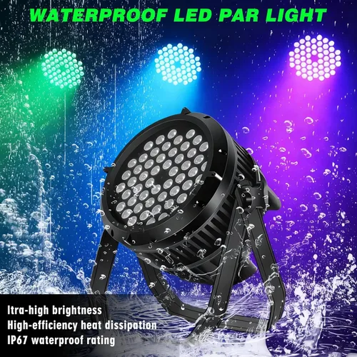 Miniatura 2 de Luces llevadas de la etapa, luz llevada impermeable del par de 54x3w RGBW, IP67 Dmx llevada al aire libre Uplight