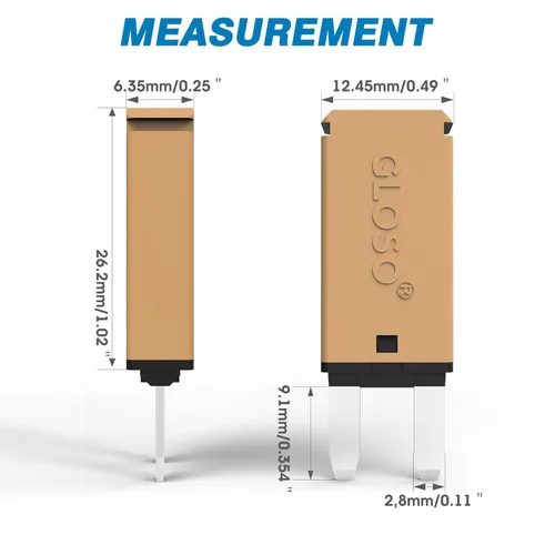 Miniatura 2 de GLOSO Mini disyuntor ATM E71 0.110 in Disyuntores automáticos de 20 amperios de reinicio automático (T1) - 1 paquete (20A)