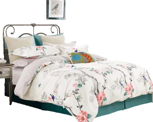 Miniatura 7 de Swanson Beddings Juego de cama floral 100% algodón: Funda de edredón, fundas de almohada., Algodón, Completo