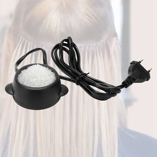 Miniatura 8 de Mini olla caliente de temperatura constante, pegamento para extensión de cabello, olla de fusión ligera y portátil, peluca de calor, estufa