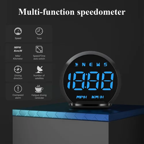 Miniatura 3 de wiiyii Velocímetro GPS G13, pantalla frontal para automóviles con velocidad MPH, dirección de conducción de brújula, recordatorio de conducción