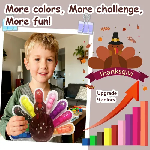 Miniatura 2 de Juguetes de clasificación de color, juguetes sensoriales para apretar para niños pequeños, juguete sensorial de habilidades motoras finas, juguetes
