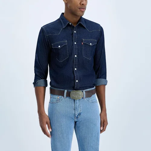 Miniatura 11 de Levi's Men’s Leather Jean Belt with Removable Plaque Buckle - Big Buckle, Cowboy belt