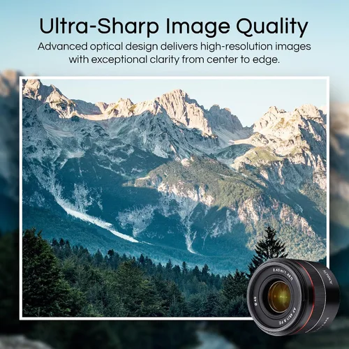 Miniatura 2 de ROKINON Lente compacta de enfoque automático de 1.772 in F1.8 Full Frame para Sony E-Mount