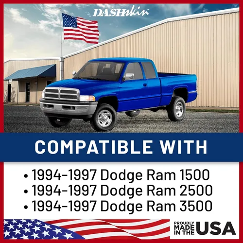 Miniatura 3 de DashSkin Cubierta moldeada para salpicadero compatible con Dodge Ram 1500 2500 y 3500 94-97 en cuarzo mediano, fabricada en los Estados Unidos