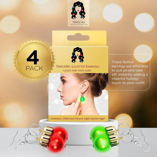 Miniatura 5 de Beardaments Paquete de luces para el cabello y los aretes: el juego original de 16 piezas para el cabello y 4 piezas de luces