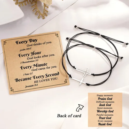 Miniatura 3 de Tarsus Pulsera de cruz para mujeres y hombres, regalos religiosos para mujeres y hombres, regalos cristianos para mujeres, amigos, familia