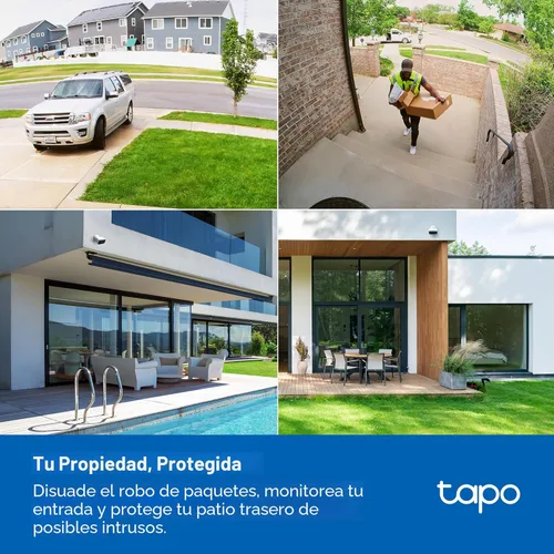 Miniatura 3 de Cámara de seguridad exterior inalámbrica Tapo, 1080P, hasta 180 días de batería, detección gratuita de personas, visión nocturna a color, Blanco