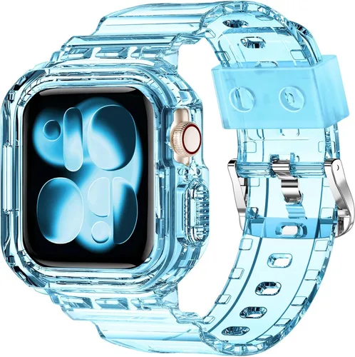 Miniatura 47 de XYF Compatible con correas cristalinas para Apple Watch de 1.929 in, 1.811 in, 1.772 in, 1.732 in, 1.654 in, 1.614 in, 1.575 in, 1.496 in, funda