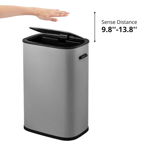 Miniatura 3 de Fashionwu Basurero de cocina de 55 litros/14.5 galones, bote de basura automático con sensor de movimiento y sin tacto, diseño silencioso