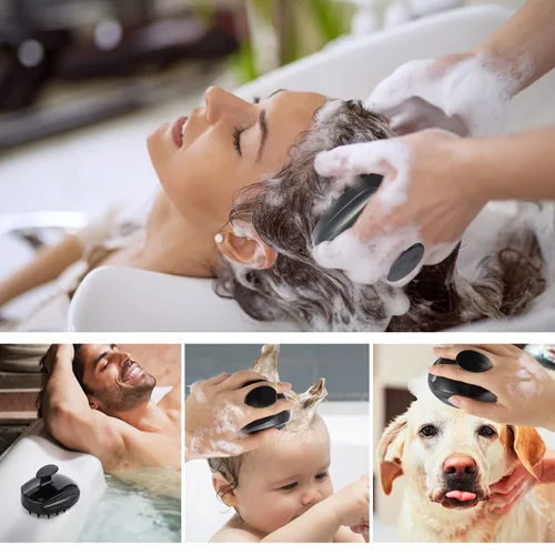 Miniatura 7 de Sosoon Masajeador de Cuero Cabelludo Cepillo de Champú, Cepillo Exfoliante del Cuero Cabelludo Cepillo de Cabello para la Ducha Masajeador de Cabeza