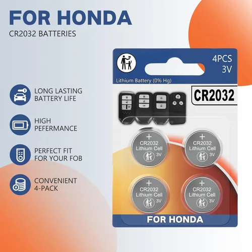 Miniatura 2 de Paquete de 4 baterías de repuesto para llave de automóvil Honda