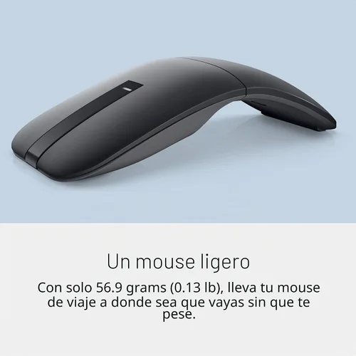 Miniatura 2 de Mouse de viaje Bluetooth Dell MS700, Bluetooth 5.0, par Microsoft Swift/par Dell (solo Windows 10 y 11), sensor óptico LED, desplazamiento táctil