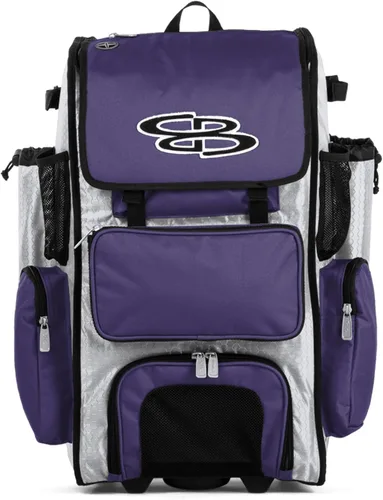 Miniatura 61 de Boombah Rolling Superpack - Bolsa para equipo de béisbol/sóftbol, varios colores, mango telescópico y capacidad para 4 murciélagos, versión