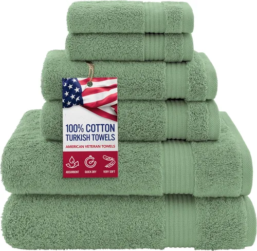 Miniatura 66 de Toalla American Veteran, Juego de Toallas de Mano para Baño de 4, 100% Conjunto de Toallas de Mano Turcas de Algodón, Toallas de Mano Suave