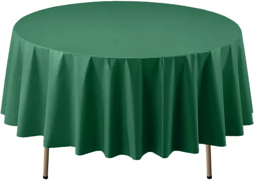 Miniatura 13 de Party Essentials Mantel redondo de plástico desechable de 84 pulgadas, 3 unidades, color negro