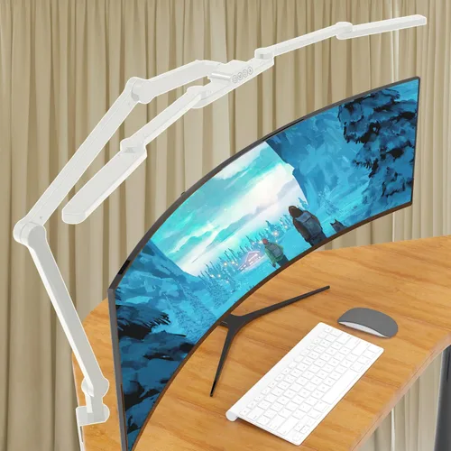 Miniatura 8 de EPABINA Lámpara de escritorio LED transformable, lámpara de escritorio de arquitecto grande de 41.5 pulgadas con abrazadera, 3 barras de luz