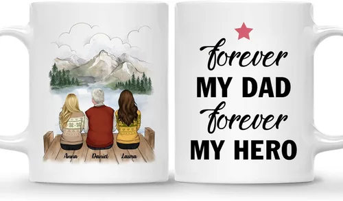 Miniatura 25 de Gossby Taza personalizada (3 hijas) Thank You Dad For Everything, taza personalizada para papá, de regalo, día del padre, cumpleaños, 11 onzas, 15 3