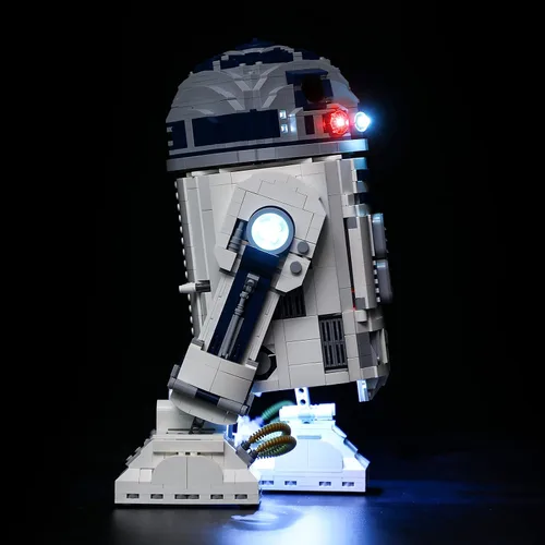 Miniatura 4 de BRIKSMAX Kit de iluminación LED para R2-D2, compatible con el modelo de bloques de construcción Lego 75308, no incluye el juego de Lego