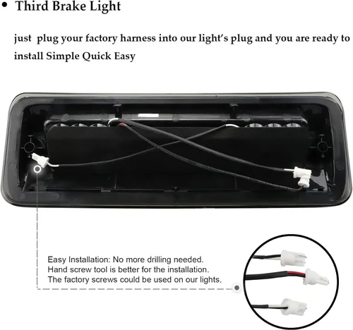 Miniatura 2 de Repuesto para Ford F-150 2004-2008 para Explorer Sport Trac 2007-2010 para Lincoln Mark LT 2006-2008 LED de montaje alto para freno de tercera cola
