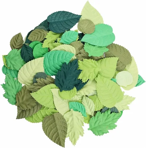 Miniatura 6 de 100 piezas de hojas de papel Mlberry, hojas de rosas, girasoles, hojas de hortensia, hojas de loto, álbumes de recortes, boda, manualidades
