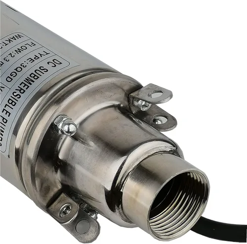 Miniatura 3 de Bomba de pozo sumergible solar DC 24V 260W Pozo profundo 3 "Tubo de acero inoxidable Tornillo 2300L/H Salida de 1 pulgada de elevación alta 53M