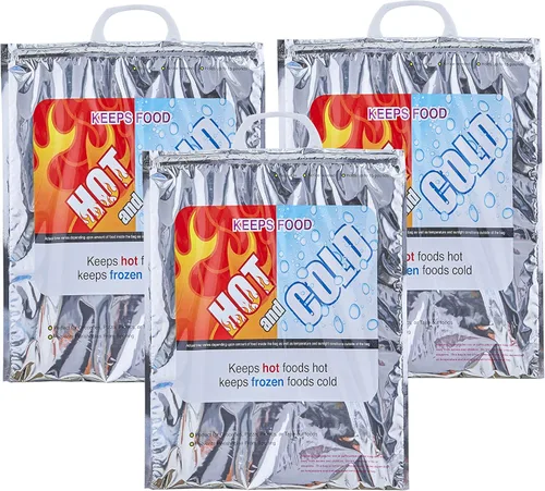 Miniatura 50 de Superio Bolsas aisladas para bebidas frías y calientes para entrega de alimentos, bolsas de compras de comestibles, almacenamiento de alimentos