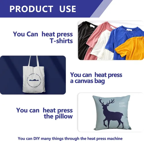 Miniatura 7 de Máquina de prensa de calor para camisas de 12 x 10 pulgadas, portátil, manos libres, calor rápido, fácil de presionar, máquina de impresión