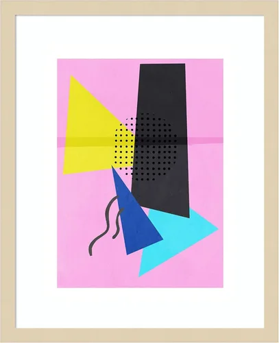 Miniatura 12 de Amanti Art Framed Wall Art Print 25x21 Retro Sound by PI Studio, Abstract Wall Art, Modern Contemporary Decor, Medium Poster Painting Artwork for